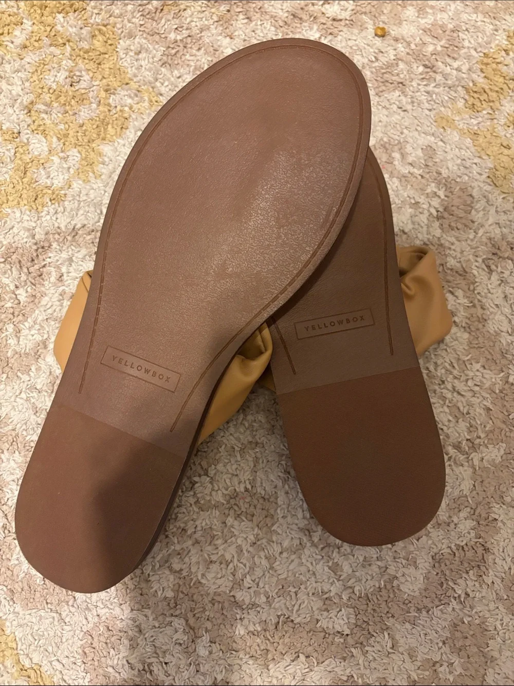 Yellow Box Tan Knotted Toe-Post Slide Sandals - Picture 2 of 2